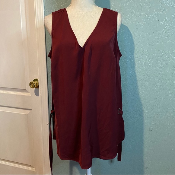 goldray Tops - Goldray violet top raspberry sleeves plus 1X